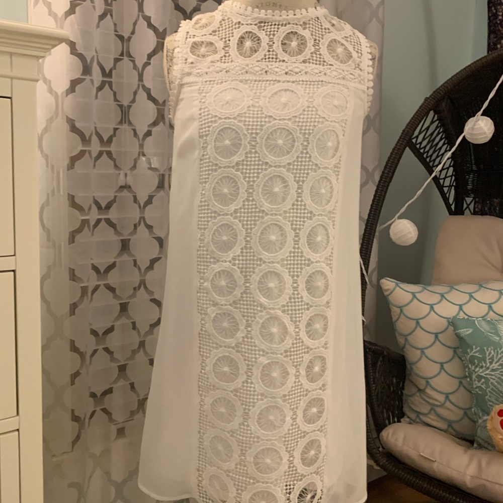 White Lace Mini Dress